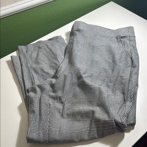 Women’s Black and White Checkered Ankle Pants